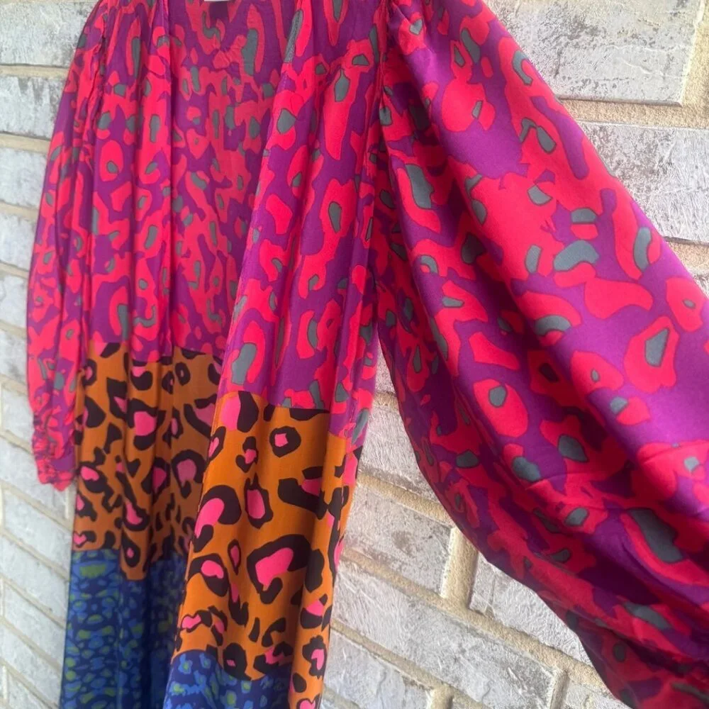 Anna & Ava Animal Print 3/4 Sleeve Open Front Cardigan Cover Up No Belt Size 0S